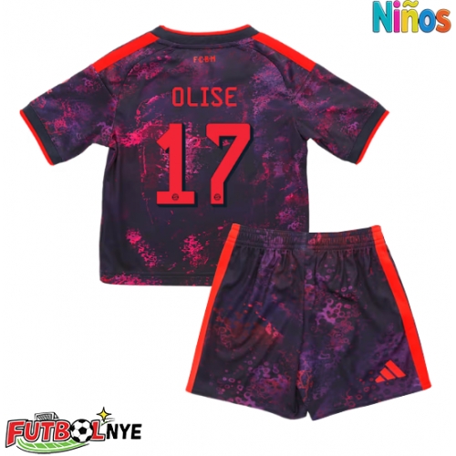 Camiseta Bayern Munich Michael Olise #17 Tercera Equipación para niños 2026-27 manga corta (+ pantalones cortos)